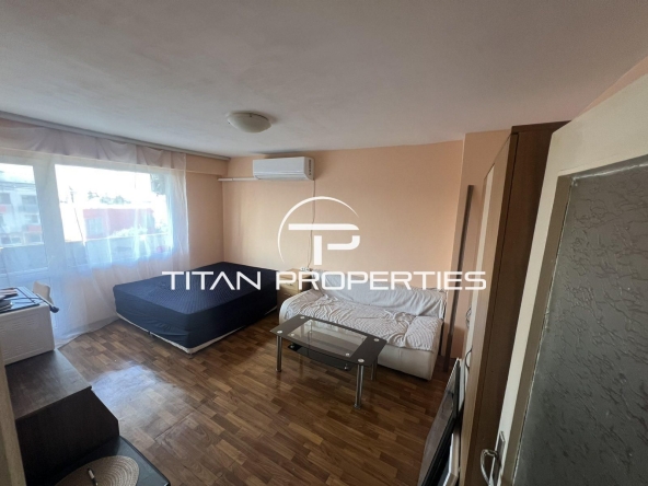 Дава се под наем Едностаен апартамент в Бургас, Меден рудник - зона А - 50 кв.м за 280.5 € - Снимка #1