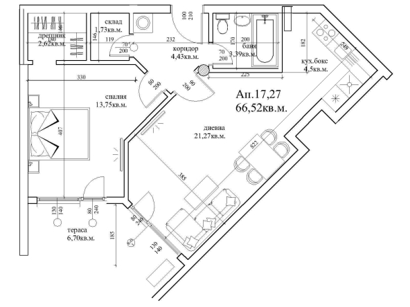 Двустаен апартамент в София, Горубляне - 75 кв.м за 1400 €/кв.м - Снимка #1