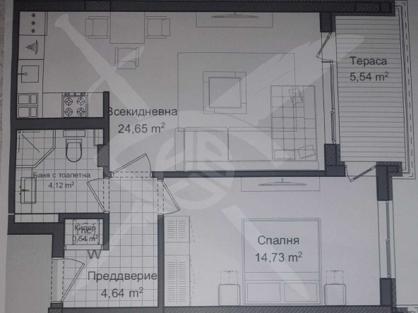 Двустаен апартамент в Пловдив, Гагарин - 77 кв.м за 543 €/кв.м - Снимка #1