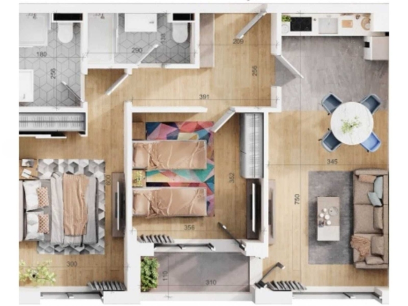 Тристаен апартамент в Пловдив, Тракия - 97 кв.м за 1753 €/кв.м - Снимка #1