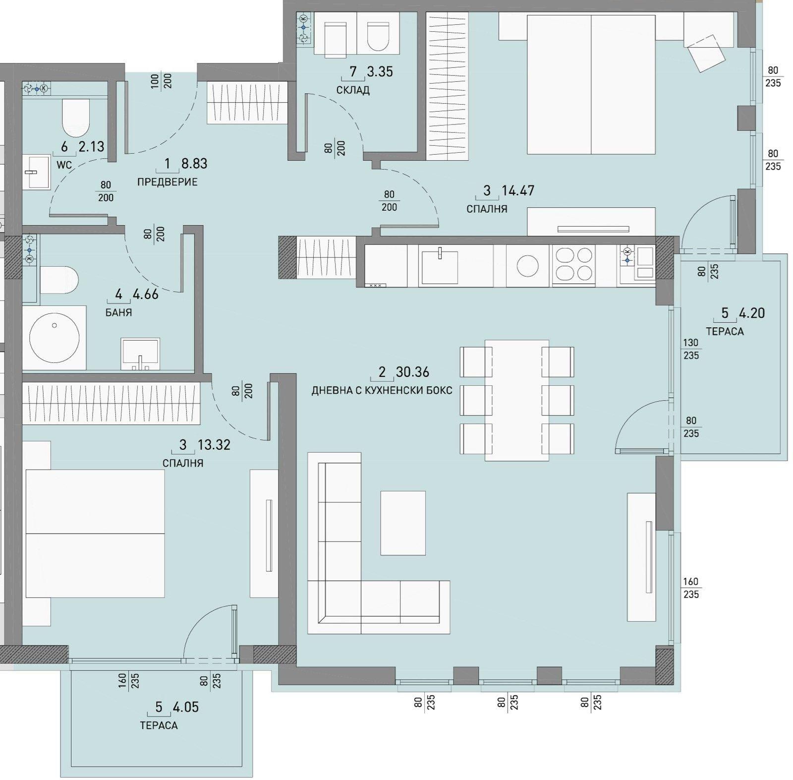 Тристаен апартамент в София, Малинова долина - 120 кв.м за 2242 €/кв.м - Снимка #1