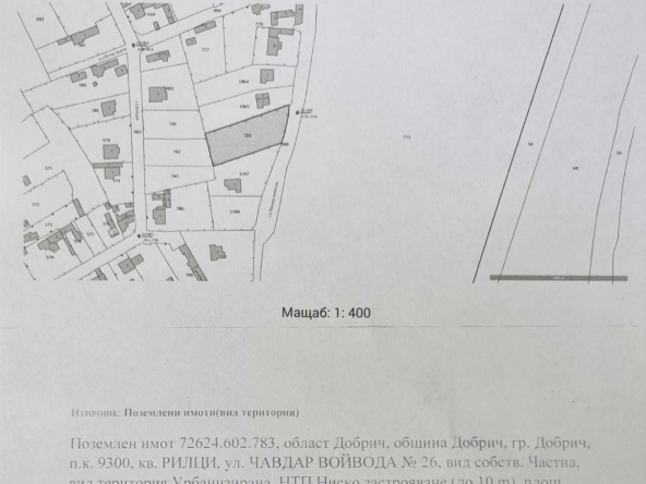 Парцел в Добрич, Рилци - 1450 кв.м за 21 €/кв.м - Снимка #1