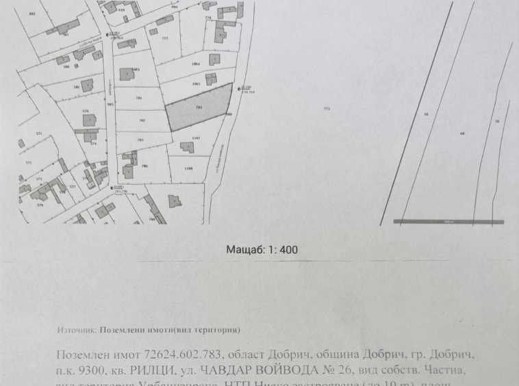 Парцел в Добрич, Рилци - 1450 кв.м за 21 €/кв.м - Снимка #1