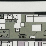 Едностаен апартамент в Бургас, Славейков - 38 кв.м за 1658 €/кв.м - Снимка #1