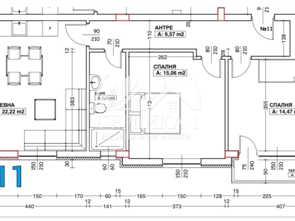 Тристаен апартамент в Благоевград, Освобождение - 96 кв.м за 966 €/кв.м - Снимка #1