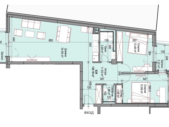 Тристаен апартамент в София, Подуяне - 125 кв.м за 2204 €/кв.м - Снимка #1