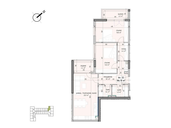 Тристаен апартамент в София, Малинова долина - 123 кв.м за 1689 €/кв.м - Снимка #1