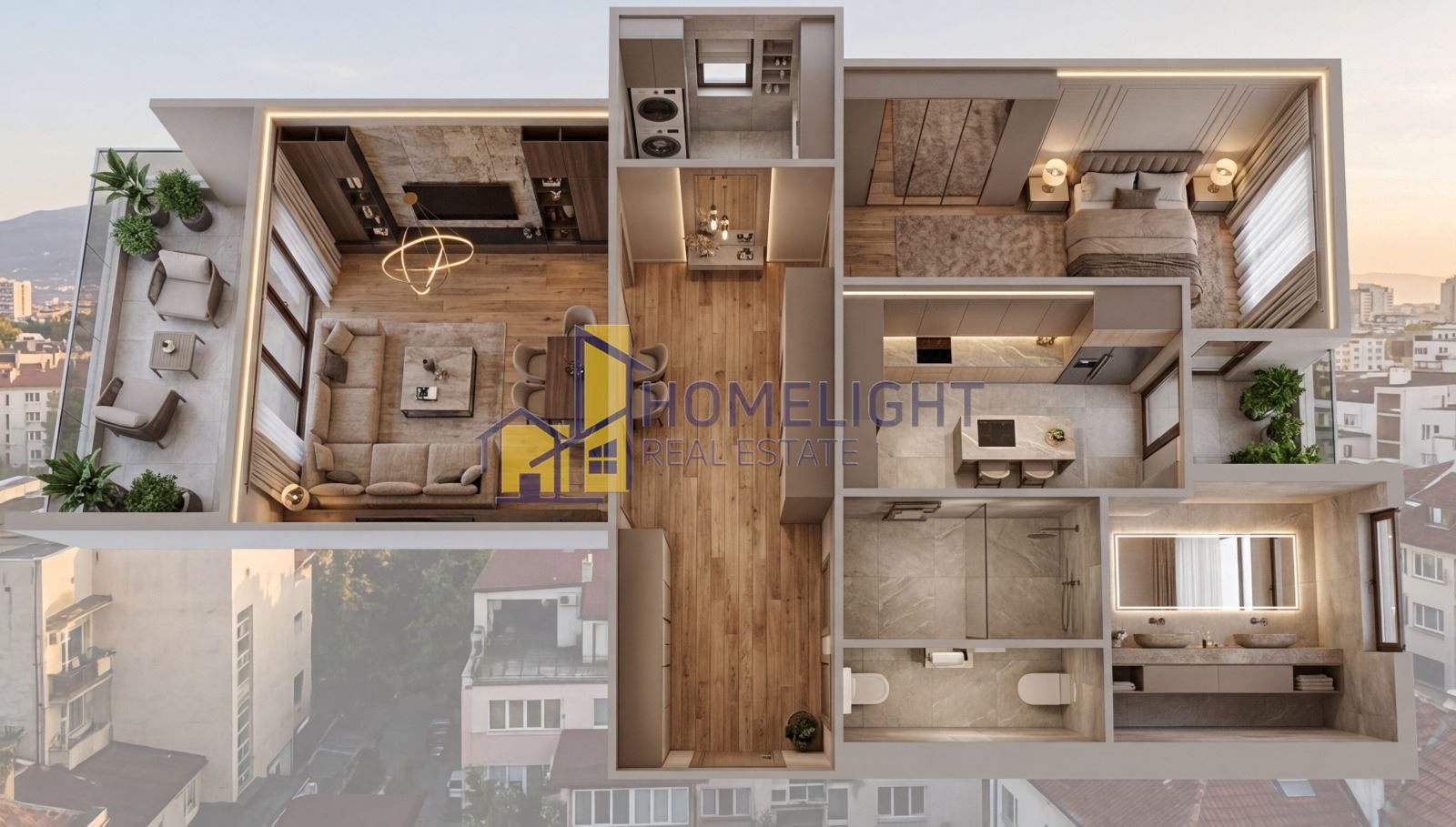 Двустаен апартамент в София, Дружба 1 - 62 кв.м за 1201 €/кв.м - Снимка #1