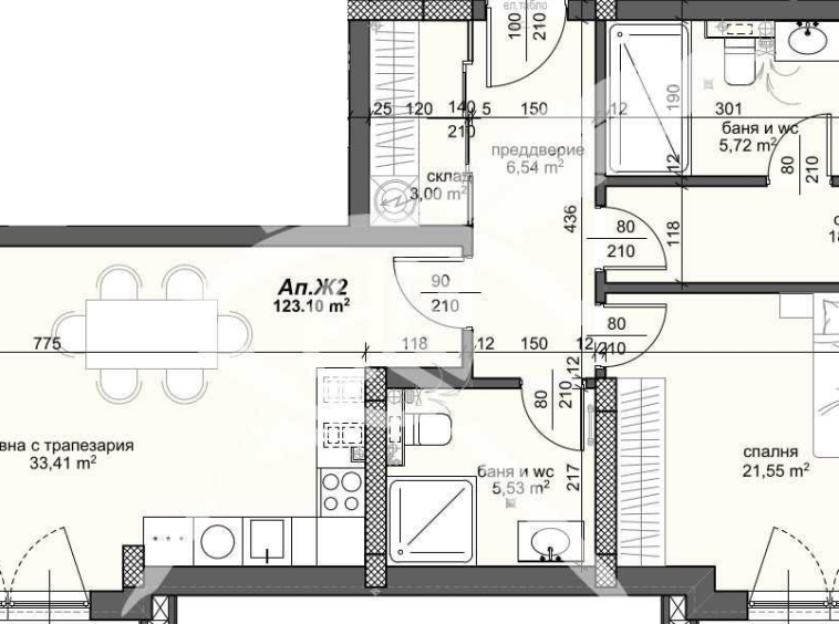 Тристаен апартамент в Пловдив, Тракия - 145 кв.м за 779 €/кв.м - Снимка #1