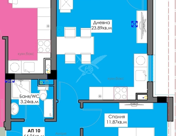 Двустаен апартамент в Бургас, Крайморие - 65 кв.м за 1303 €/кв.м - Снимка #1