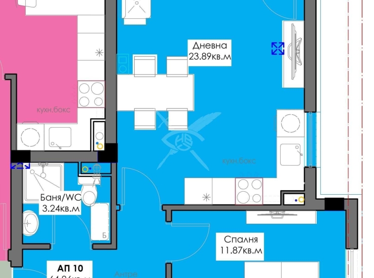 Двустаен апартамент в Бургас, Крайморие - 65 кв.м за 1303 €/кв.м - Снимка #1