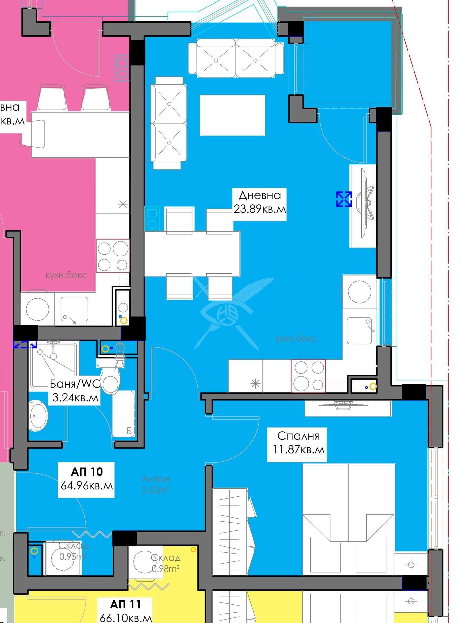 Двустаен апартамент в Бургас, Крайморие - 65 кв.м за 1303 €/кв.м - Снимка #1