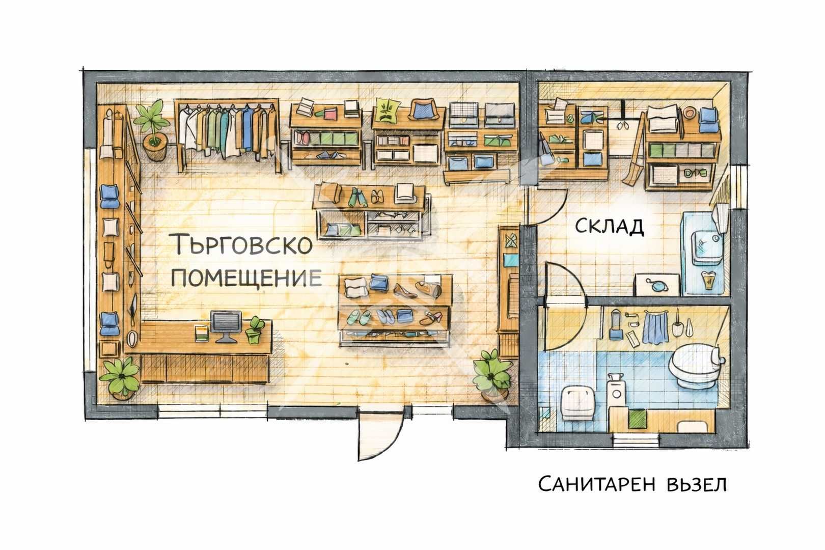 Магазин в София, Христо Ботев - 55 кв.м за 928 €/кв.м - Снимка #1