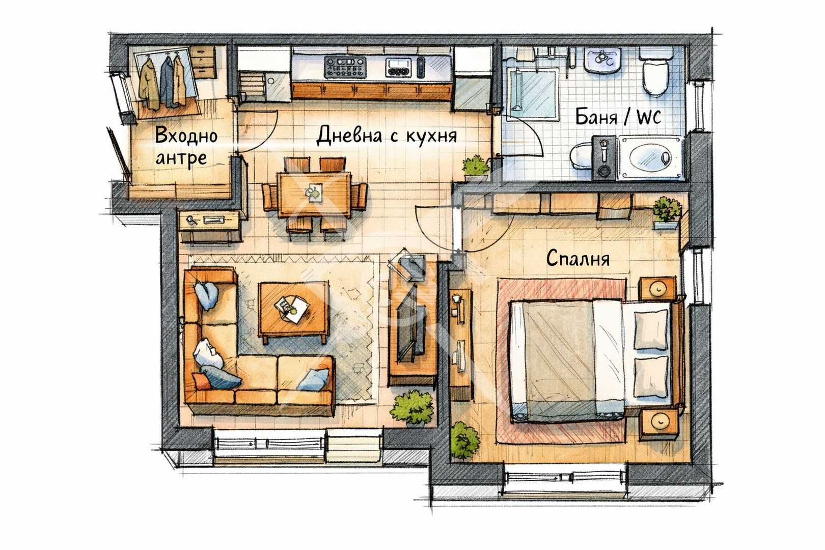 Двустаен апартамент в София, Подуяне - 69 кв.м за 1552 €/кв.м - Снимка #1
