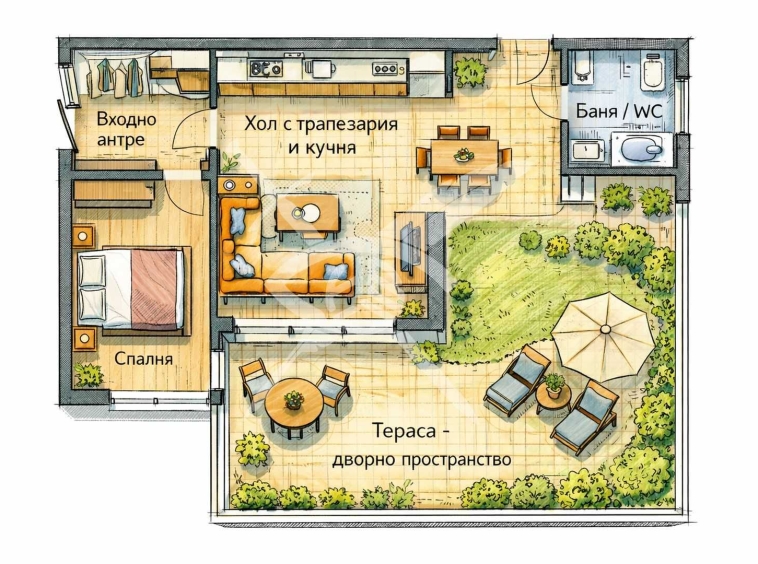 Двустаен апартамент в София, Малинова долина - 64 кв.м за 1036 €/кв.м - Снимка #1