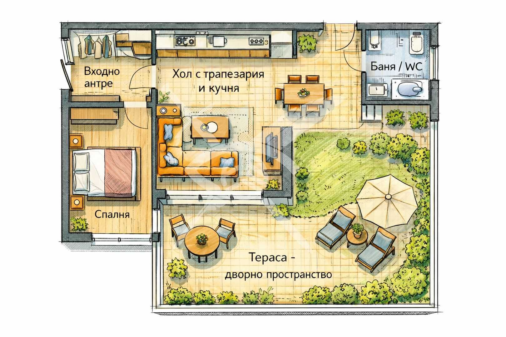 Двустаен апартамент в София, Малинова долина - 64 кв.м за 1036 €/кв.м - Снимка #1