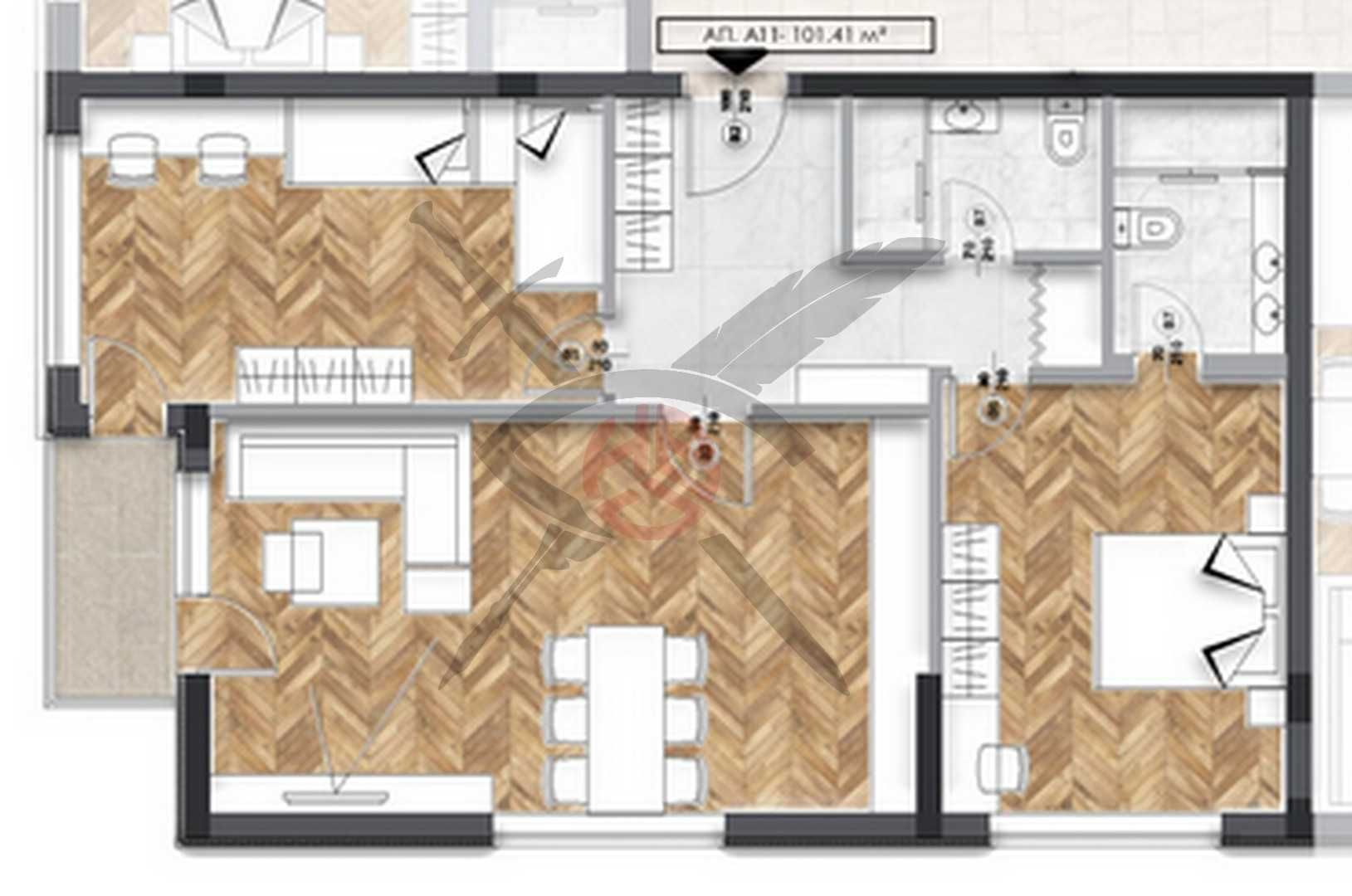 Тристаен апартамент в София, Люлин 6 - 118 кв.м за 1302 €/кв.м - Снимка #1