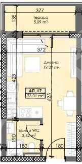Дава се под наем Едностаен апартамент в Пловдив, Тракия - 38 кв.м за 41808.78 € - Снимка #1