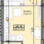 Едностаен апартамент в Пловдив, Тракия - 38 кв.м за 1094 €/кв.м - Снимка #1