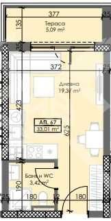 Дава се под наем Едностаен апартамент в Пловдив, Тракия - 38 кв.м за 41808.78 € - Снимка #1