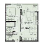 Двустаен апартамент в София, Люлин 5 - 63 кв.м за 1432 €/кв.м - Снимка #1