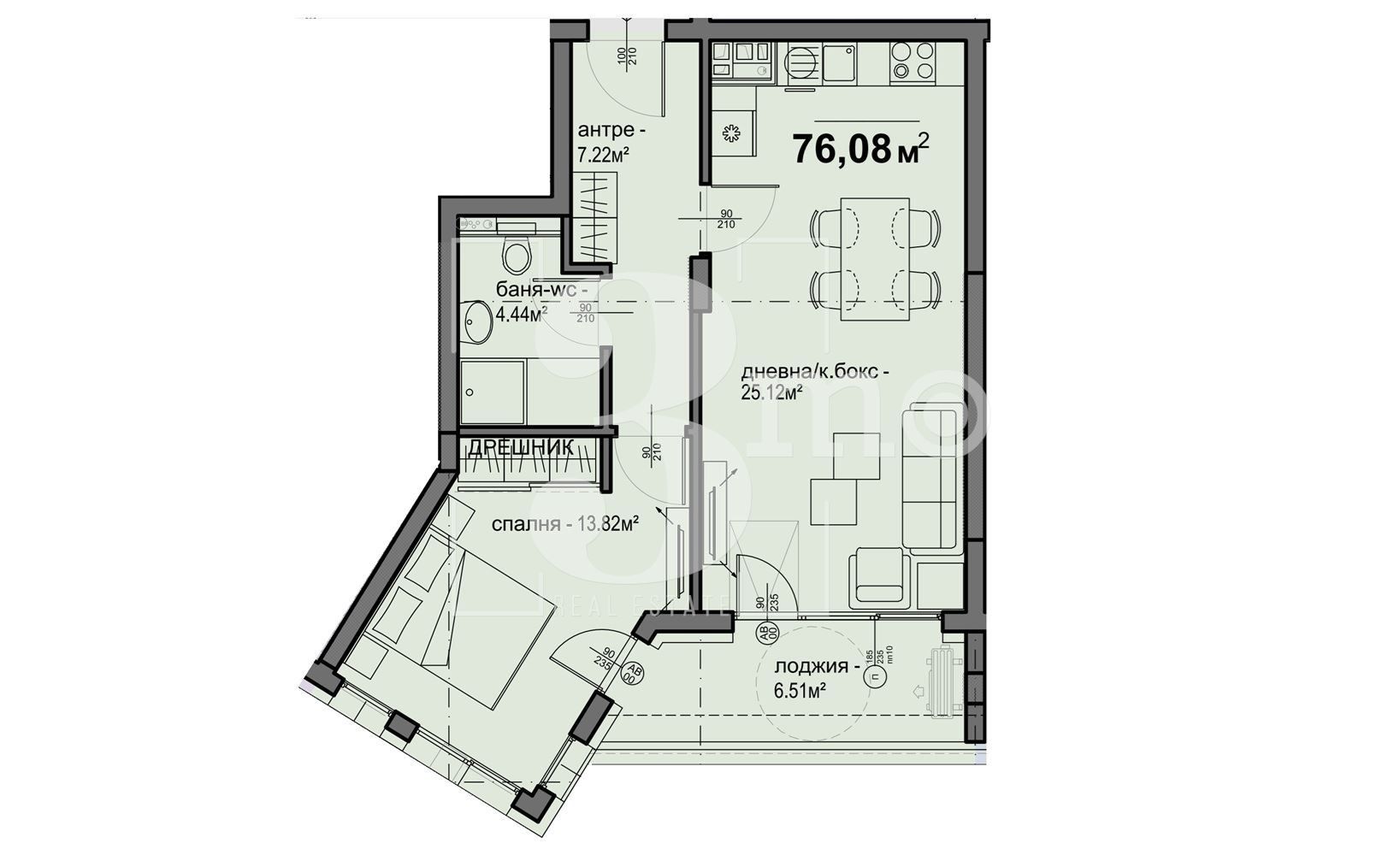 Двустаен апартамент в София, Люлин 5 - 76 кв.м за 1422 €/кв.м - Снимка #1