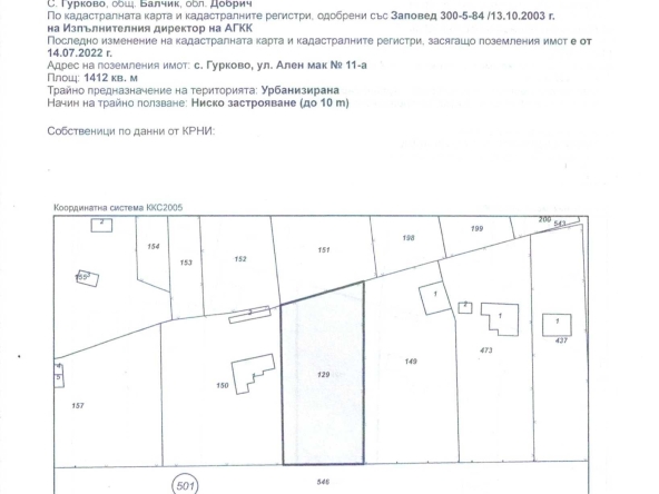 Парцел в Балчик - 1412 кв.м за 18 €/кв.м - Снимка #1
