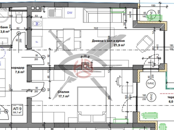 Двустаен апартамент в София, Банишора - 78 кв.м за 1135 €/кв.м - Снимка #1