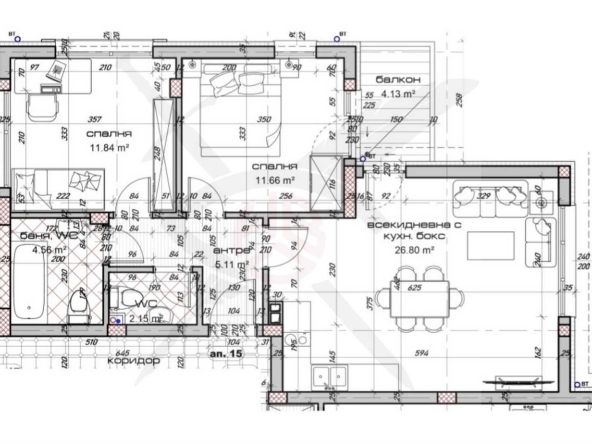 Тристаен апартамент в Варна, Виница - 98 кв.м за 948 €/кв.м - Снимка #1