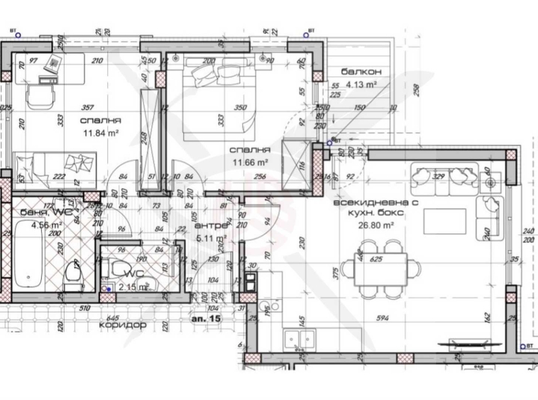 Тристаен апартамент в Варна, Виница - 98 кв.м за 948 €/кв.м - Снимка #1