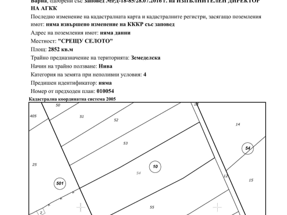 Земеделски имот в Варна, Левски -  кв.м за 32 €/дка - Снимка #1