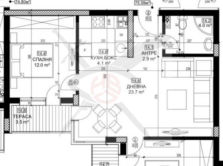 Тристаен апартамент в София, Малинова долина - 90 кв.м за 1334 €/кв.м - Снимка #1