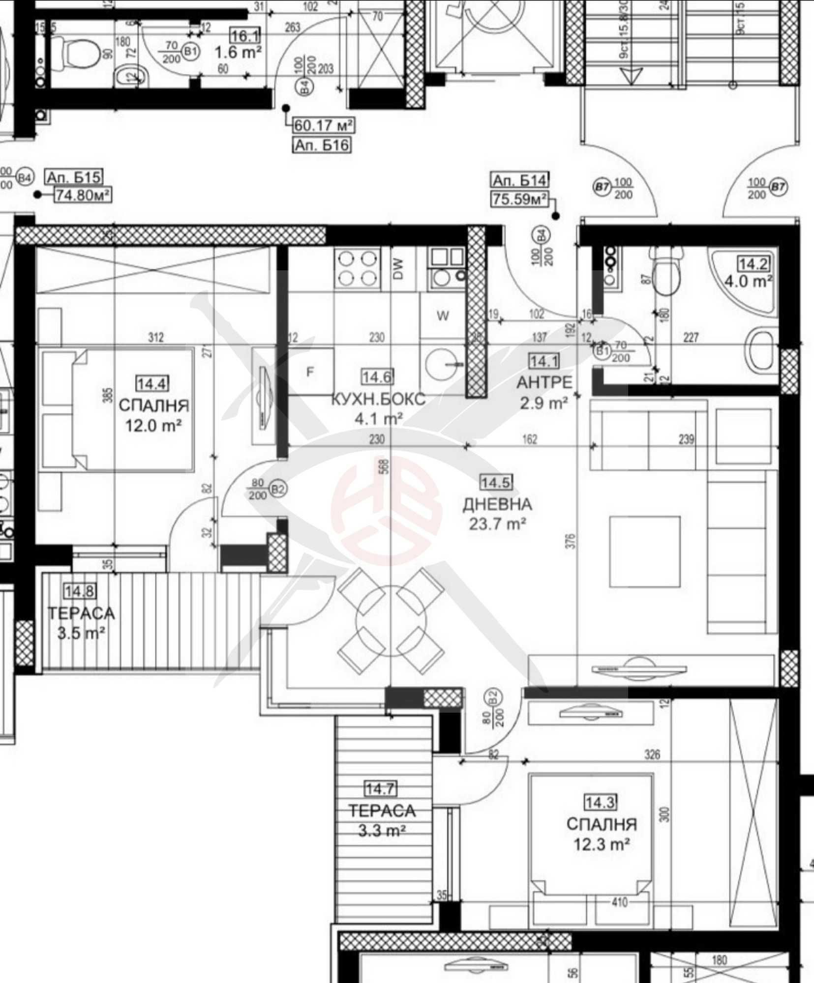 Тристаен апартамент в София, Малинова долина - 90 кв.м за 1334 €/кв.м - Снимка #1