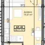 Едностаен апартамент в Пловдив, Тракия - 38 кв.м за 1094 €/кв.м - Снимка #1