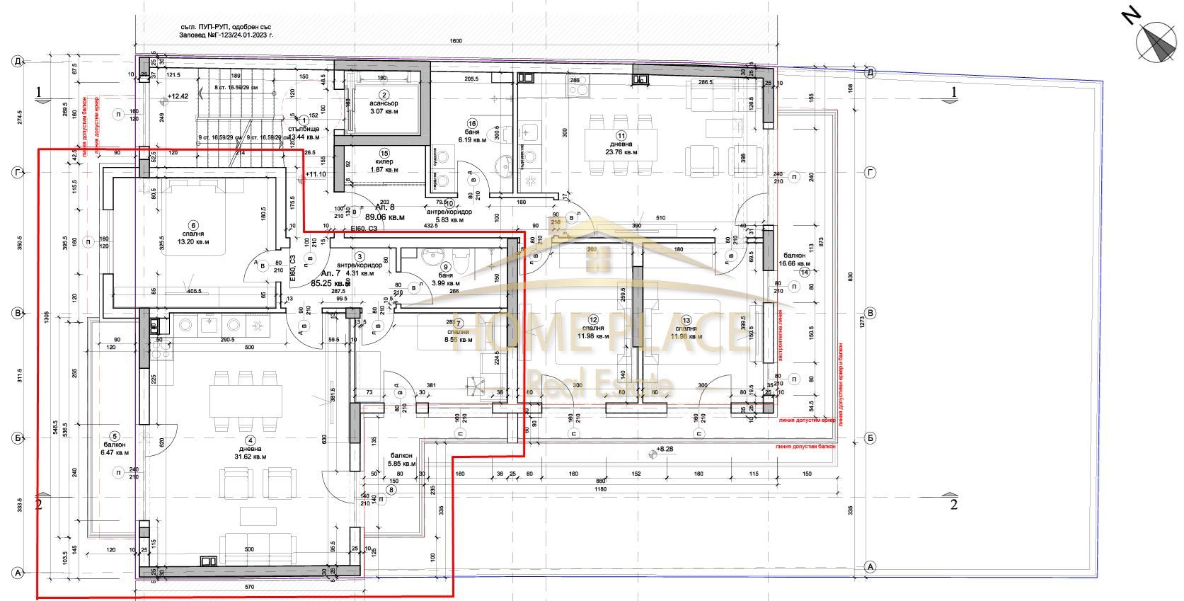 Тристаен апартамент в Варна, Окръжна болница - 102 кв.м за 2059 €/кв.м - Снимка #1