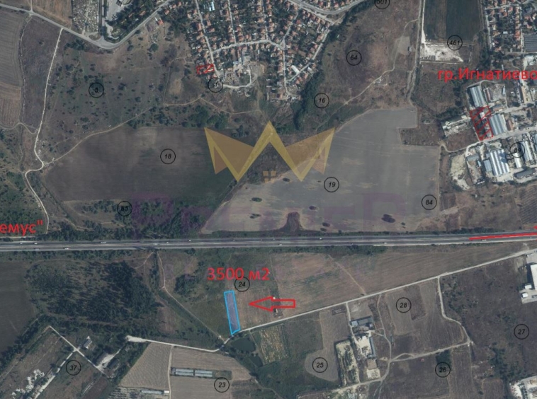 Парцел в Игнатиево - 3500 кв.м за 6 €/кв.м - Снимка #1