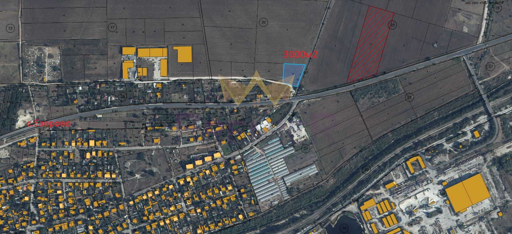 Парцел в с. Езерово, Област Варна - 3000 кв.м за 31 €/кв.м - Снимка #1