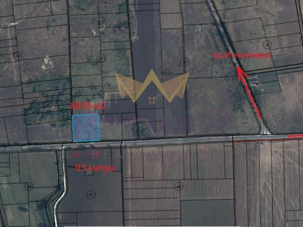 Парцел в Игнатиево - 8800 кв.м за 51 €/кв.м - Снимка #1