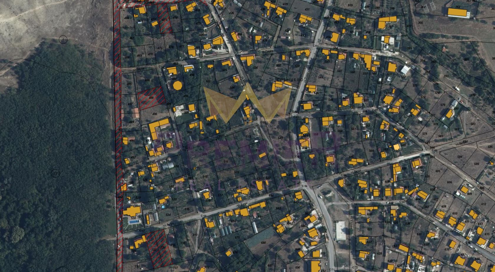 Парцел в с. Слънчево, Област Варна - 1092 кв.м за 24 €/кв.м - Снимка #1