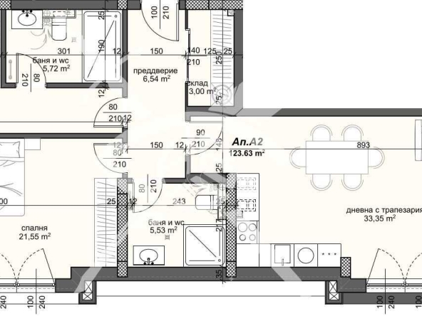 Тристаен апартамент в Пловдив, Тракия - 146 кв.м за 1532 €/кв.м - Снимка #1