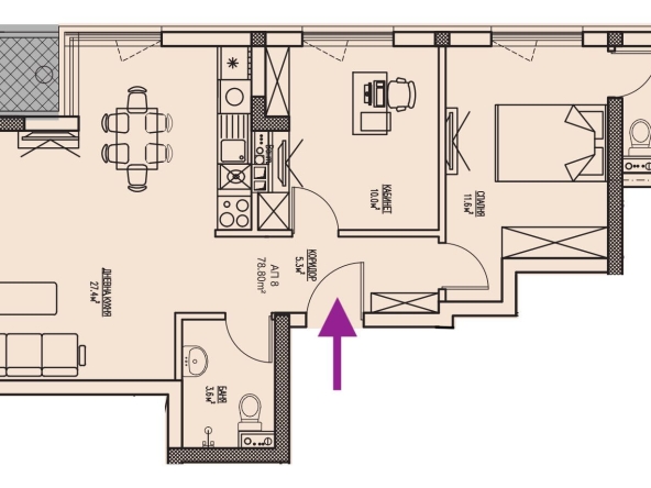 Тристаен апартамент в София, Дружба 1 - 93 кв.м за 3194 €/кв.м - Снимка #1