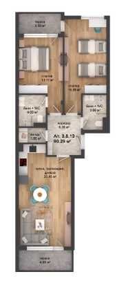 Тристаен апартамент в Пловдив, Кършияка - 107 кв.м за 991 €/кв.м - Снимка #1