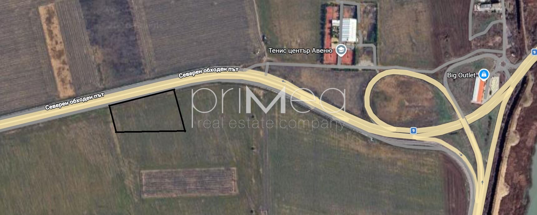 Парцел в Бургас, Изгрев - 7742 кв.м за 51 €/кв.м - Снимка #1