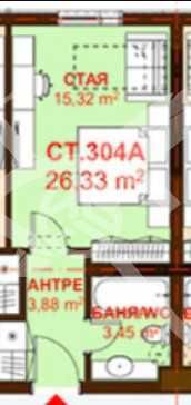 Дава се под наем Едностаен апартамент в Бургас, Сарафово - 26 кв.м за 42000 € - Снимка #1