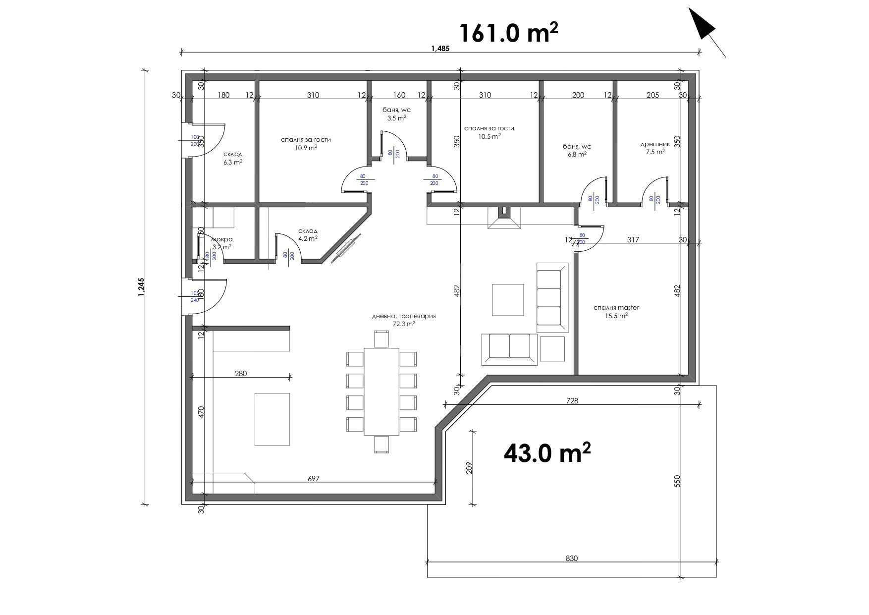 Къща в с. Твърдица, Област Бургас - 560 кв.м за 269 €/кв.м - Снимка #1