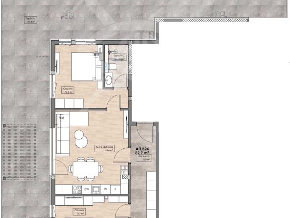 Тристаен апартамент в Пловдив, Кършияка - 123 кв.м за 1089 €/кв.м - Снимка #1