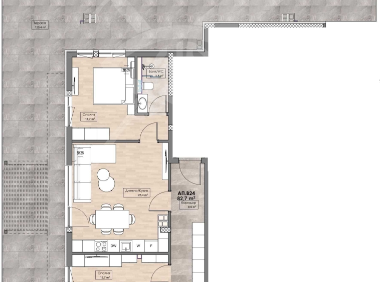 Тристаен апартамент в Пловдив, Кършияка - 123 кв.м за 1089 €/кв.м - Снимка #1