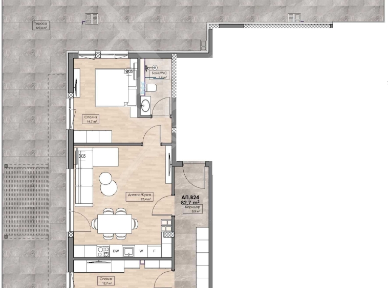 Тристаен апартамент в Пловдив, Кършияка - 214 кв.м за 414 €/кв.м - Снимка #1