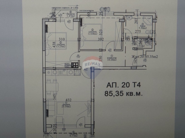 Тристаен апартамент в Варна, Централна поща - 119 кв.м за 1639 €/кв.м - Снимка #1