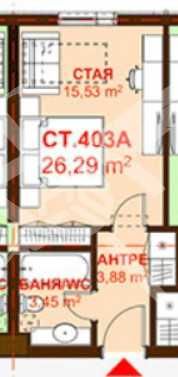 Дава се под наем Едностаен апартамент в Бургас, Сарафово - 26 кв.м за 42000 € - Снимка #1
